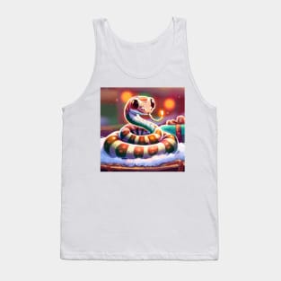 Cute Snake Drawing Tank Top